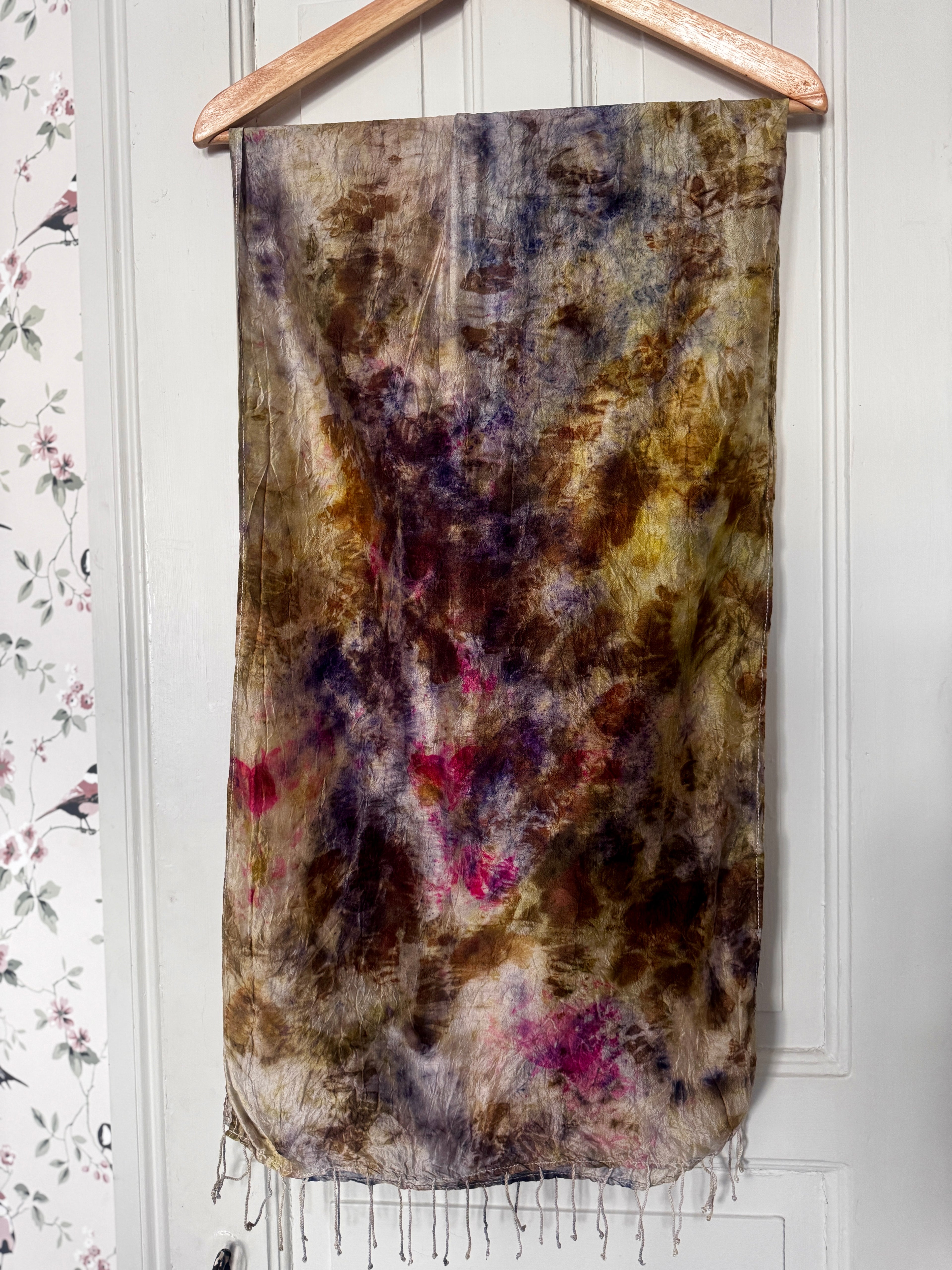 Gaia Green silk scarf